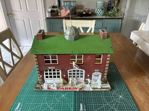 1954 Marx Firehouse Playset With Original And Reissue Figures