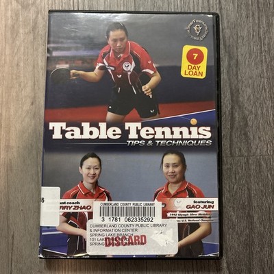 Table Tennis Tips and Techniques DVD featuring 4-time Olympian Gao Jun