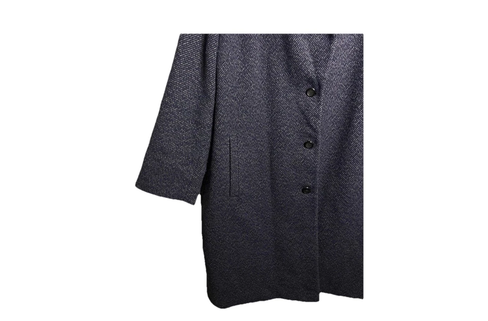 Preciosa gabardina para mujer J. Jill 2XL azul marino mezcla de lana espiga Foto 4 de 4