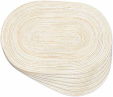 Set Di 6 Tovagliette Ovali Intrecciate 30,5 X 45,7 Cm, per Tavoli Da Pranzo, in