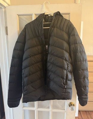 Canada Goose Hooded Down Puffer Jacket Black Short Men's XL