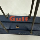 Vtg Gulf Gas Oil Station Fan Belt Display Advertising Coat Rack Industrial 36”