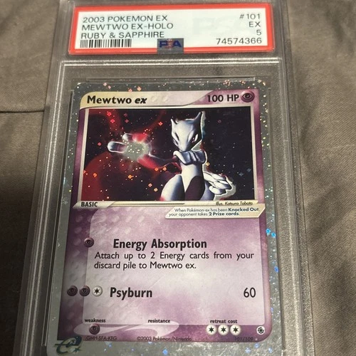 Mewtwo Ex Holo Ruby And Sapphire 2003 Pokemon TCG Psa Graded 5