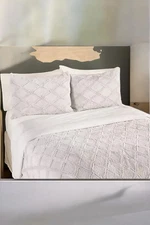 Hotel du Cobb Diamond Coverlet Set Twin by Dennis Basso Dove Gray