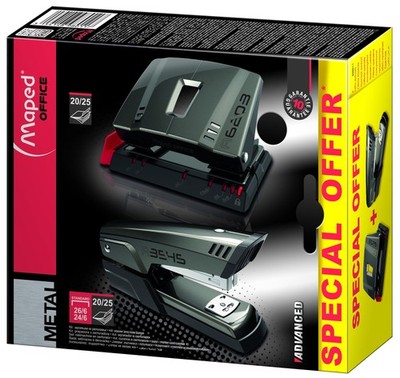Maped Advanced Stapler and Hole Punch Set, 898011
