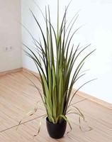 Artplants Kunst Schilfgras Matin Im Dekotopf, GrüN, 120Cm