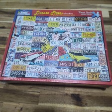 White Mountain License Plate 1000pc Puzzle Charles Girard Made in USA