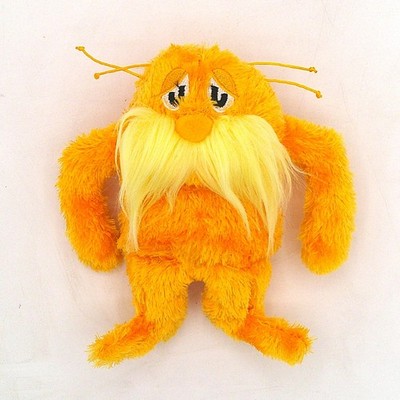Dr Seuss THE LORAX Plush Doll mini 6.5 inch Stuffed Animal by Manhattan Toy NEW