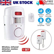 Wireless PIR Motion Sensor Alarm with 2 Remote Control Shed Home Garage Security