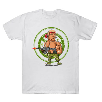 Donald Trump as Rambo T-Shirt- white shirt cotton tee unisex
