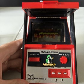 Nintendo Game & Watch Panorama Screen Mario's Bombs Away Vintage - Tested!