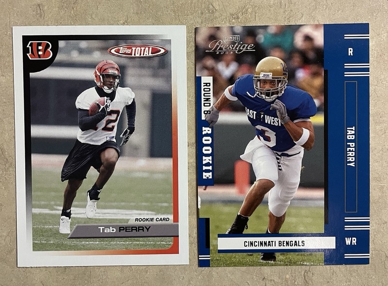 2 Count Tab Perry Rookie Football Card Lot