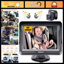 HD 1080P Baby Car Camera - Rear Facing Monitor for Clear Image Safety