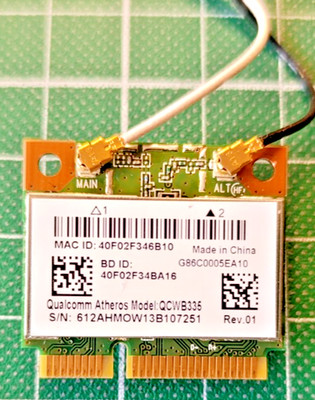 Cualcomm Atheros QCWB335 Wlan-Bluetooth Wi-Fi von einem Toshiba Satellite Noteb.