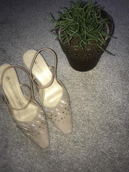 Women Peter Kaiser Heels Beige Suede 36 #C9YP