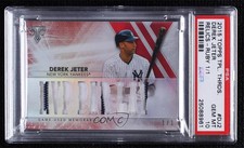 2015 Topps Triple Threads Relics Ruby 1/1 Derek Jeter PSA 10 GEM MT HOF 04b0