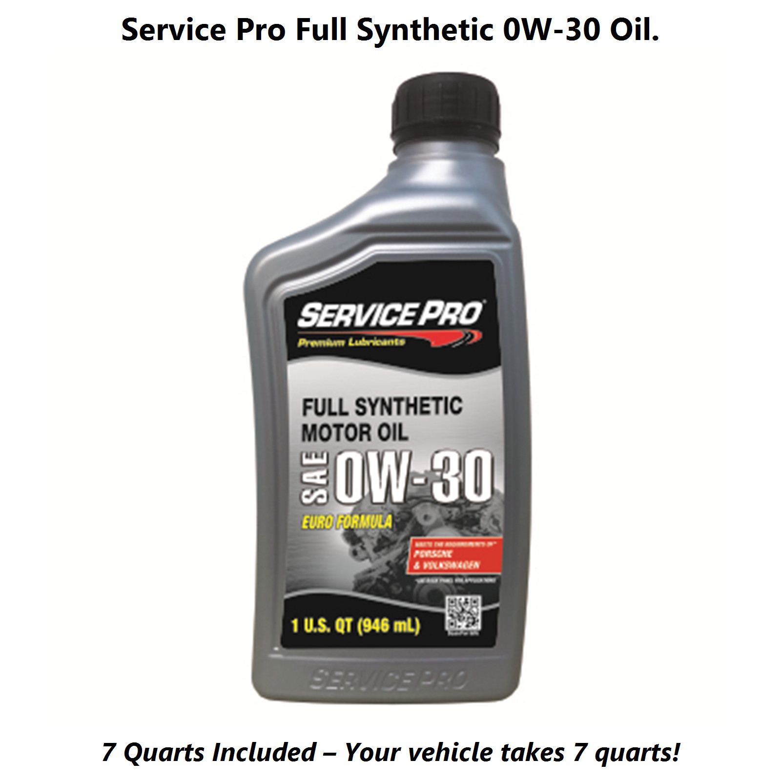 Fits: 2015 BMW Z4 3.0L 6,000 Mile Synthetic Oil & Filter Kit (0W-30)