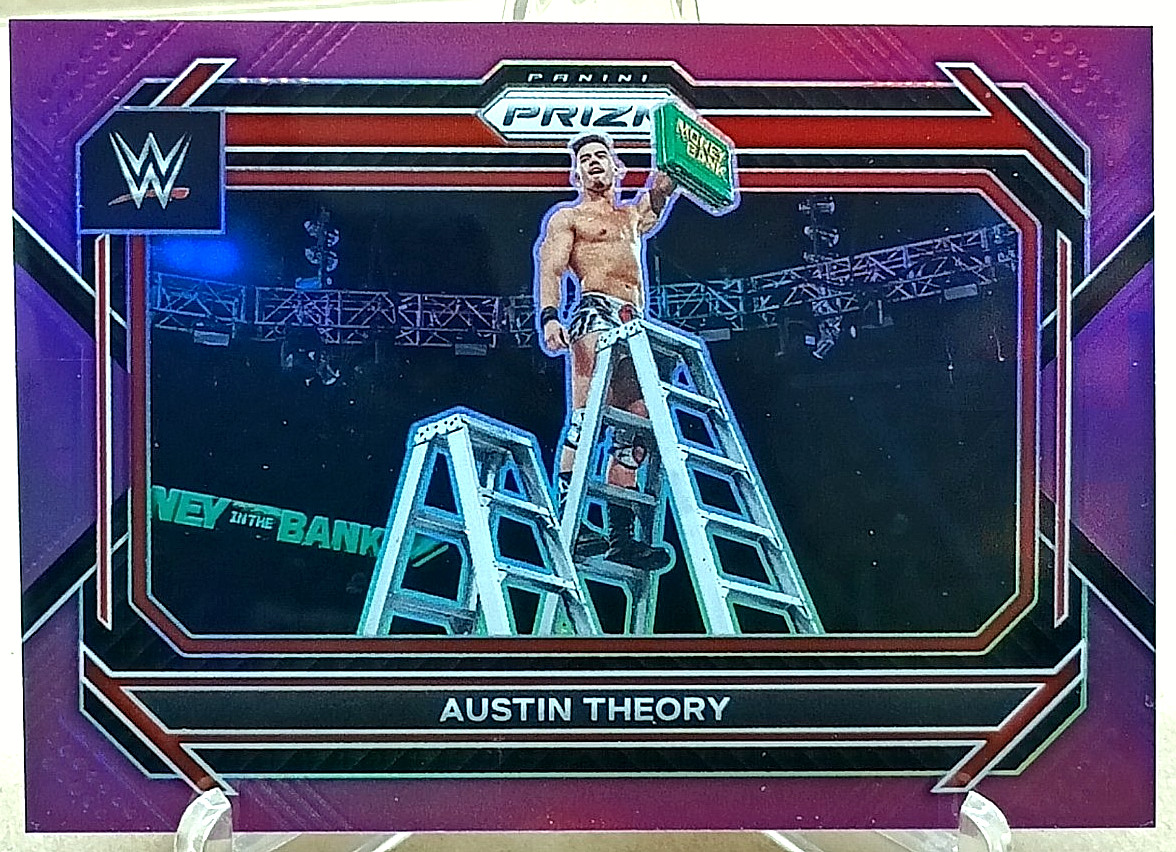 2023 Panini Prizm WWE - Austin Theory Purple Prizm /149 #96 RAW