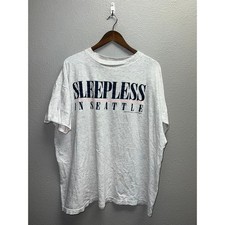 Vintage Sleepless In Seattle Shirt Sleep Shirt Sleeper Oversized Gray Tee 90s OS