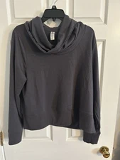 NWT 90 degree by reflex Yoga Cowl Neck Sweatshirt  Sz XL Boxy Fit $58