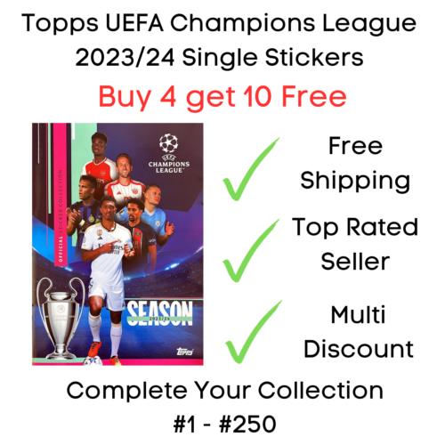 Topps Champions League 2023/2024 Stickers #1 - 250  Buy 4 Get 10 Free - 2023/24 - 第 1/251 張圖片