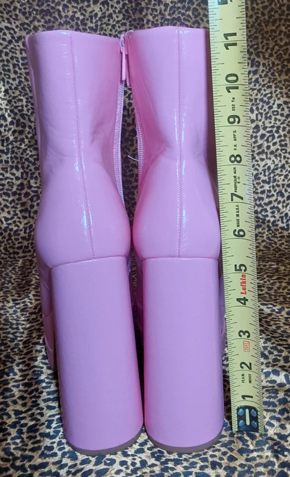 Botas de plataforma rosa soda para mujer talla 8,5 nuevas con cremallera Foto 4 de 4