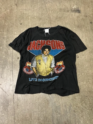 Michael Jackson Shirt Vintage Rare Jackson 5 Victory T 1980s vintage concert t-shirt, vintage, single stitch, B+ condition