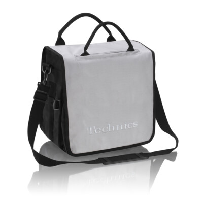 Technics Dj Record Bag Ruck Sack 50 vinyl LP Silver / White logo SL ...