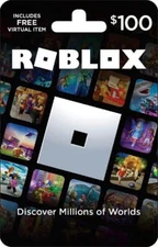 Roblox $100 Physical Gift Card [includes Free Virtual Item]gift car.