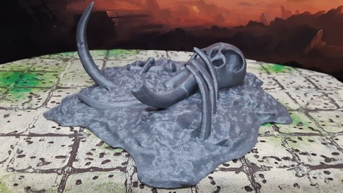 Boneyard Mammoth Skeleton Remains 28mm Scale Dungeons & Dragons Scatter Terrain - Picture 2 of 6