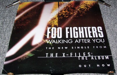 FOO FIGHTERS RARE UK RECORD COMPANY PROMO POSTER ''WALKING AFTER YOU'' SINGLE 1998