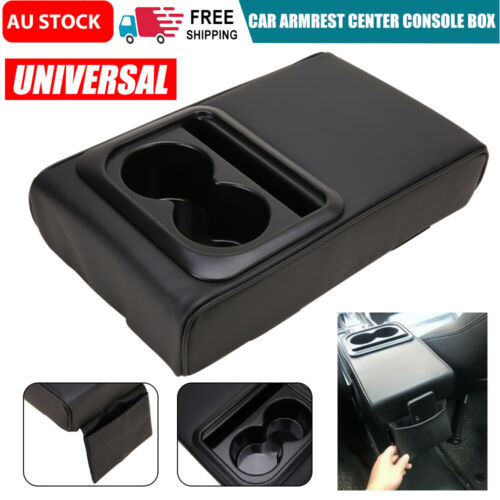 Universal Car Armrest Center Console Box PU Cup Holders Storage Bracket Vehicle - Picture 1 of 12