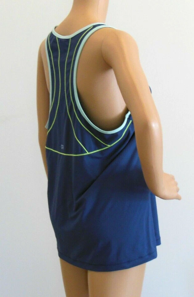 Camiseta sin mangas GapFit Gap Active Wear transpirable azul oscuro espalda deportiva para mujer XL USADA EN EXCELENTE ESTADO Foto 4 de 4