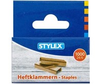 BüRo Heftklammern 24/6 Hefter 1000 StüCk Verkupfert - Stylex 31100