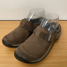 Merrell Encore Women's 6 M Buckle Bracken Slip on Leather Clog Mule Shoe Brown