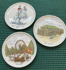 Trio of Hassenpflug HK Austria Porcelain Souvenir Dresser / Pin Dishes