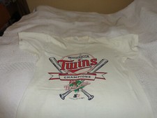 minnesota twins 1987 world series champion t shirt large.