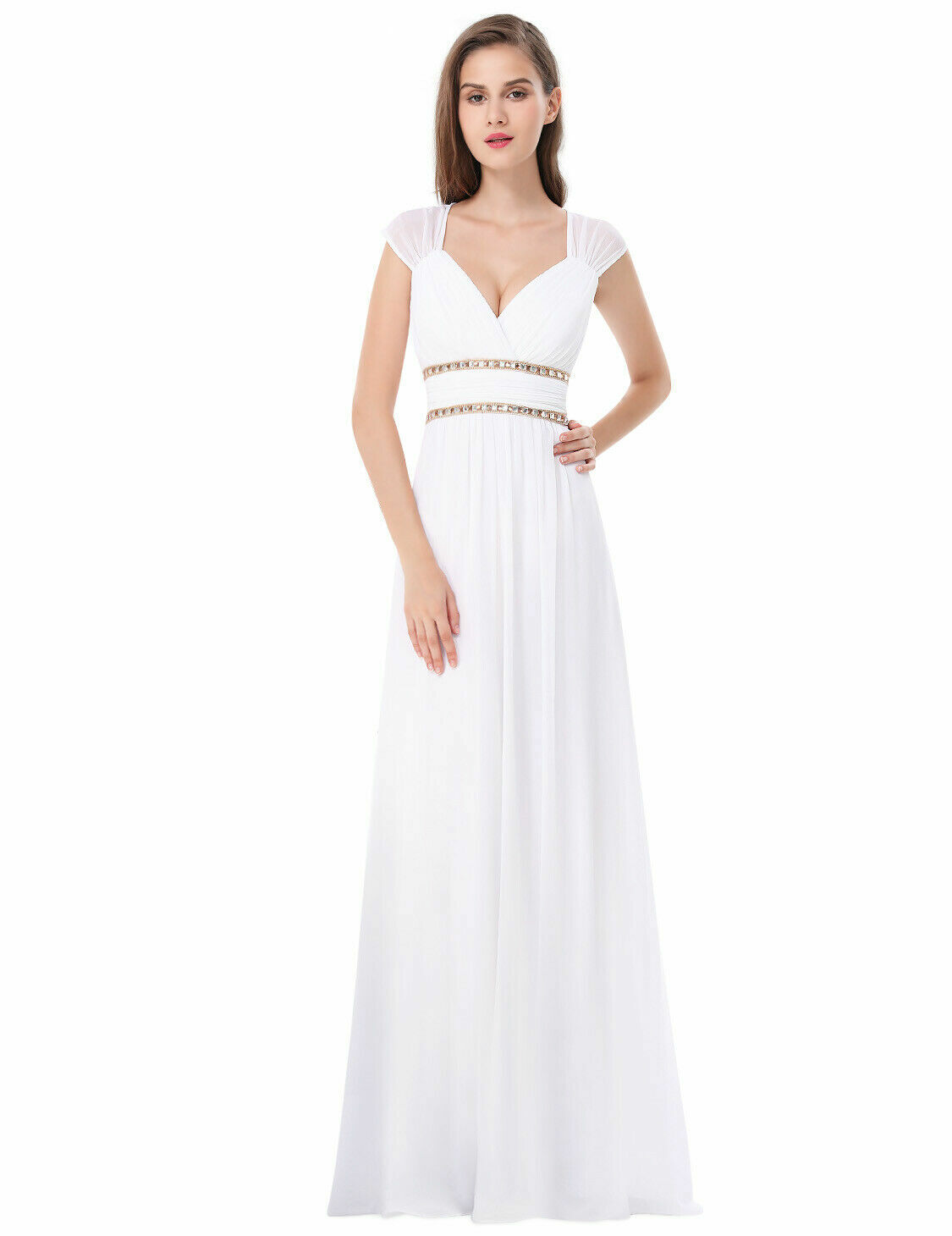 white dress formal plus size