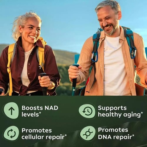NAD+ Supplement for Anti-Aging Energy Focus Nicotinamide Riboside Resveratrol - Picture 4 of 9