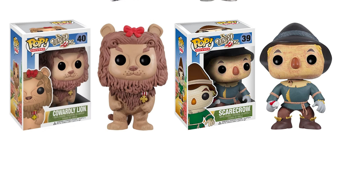 Funko Pop Wizard of Oz Cowardly Lion #40 and Scarecrow #39 NEW