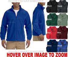 Mens Full Zip Jacket Soft Polar Fleece Warm Winter Coat Pockets S-2XL 3XL 4XL