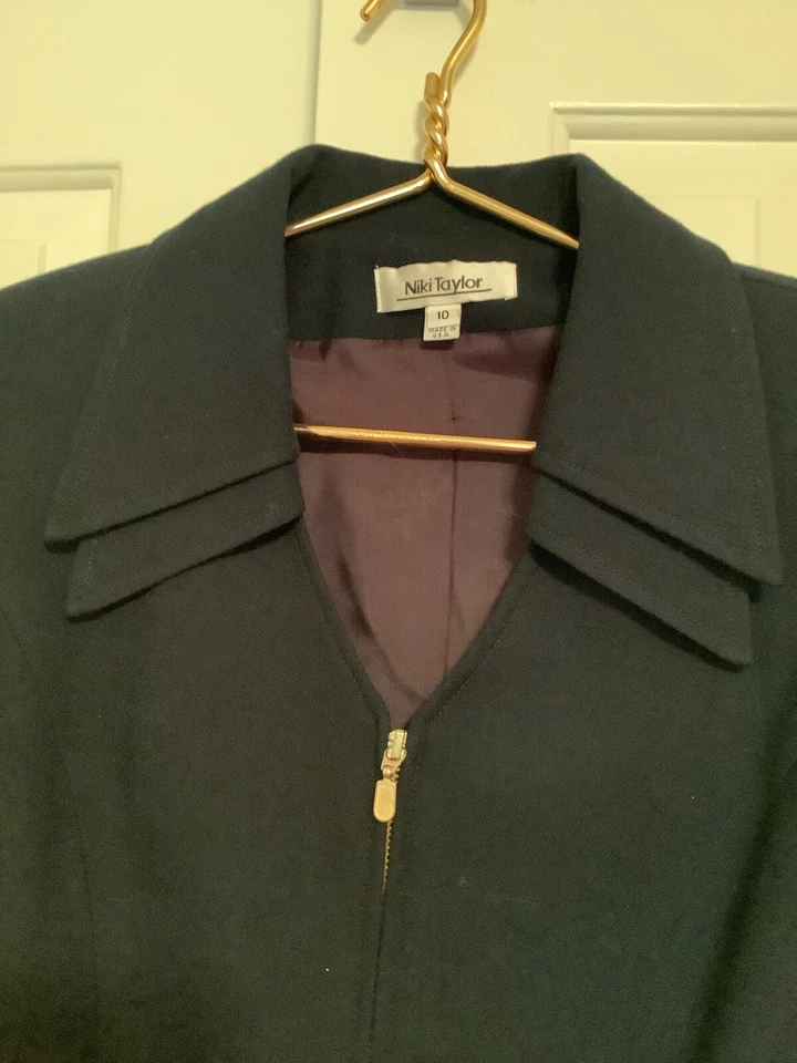 Niki Taylor 女士海军蓝西装外套,尺寸 10 — 第 4/4 张图片