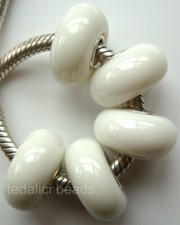 Wholesale 50/100pcs Silver Core Lampwork Murano Glass Beads European Charm TF115
