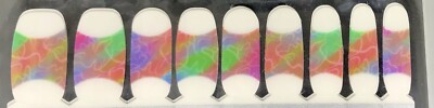 Color Nail Polish Strips 18ct. Lava Lamp Tips   Read Description Below