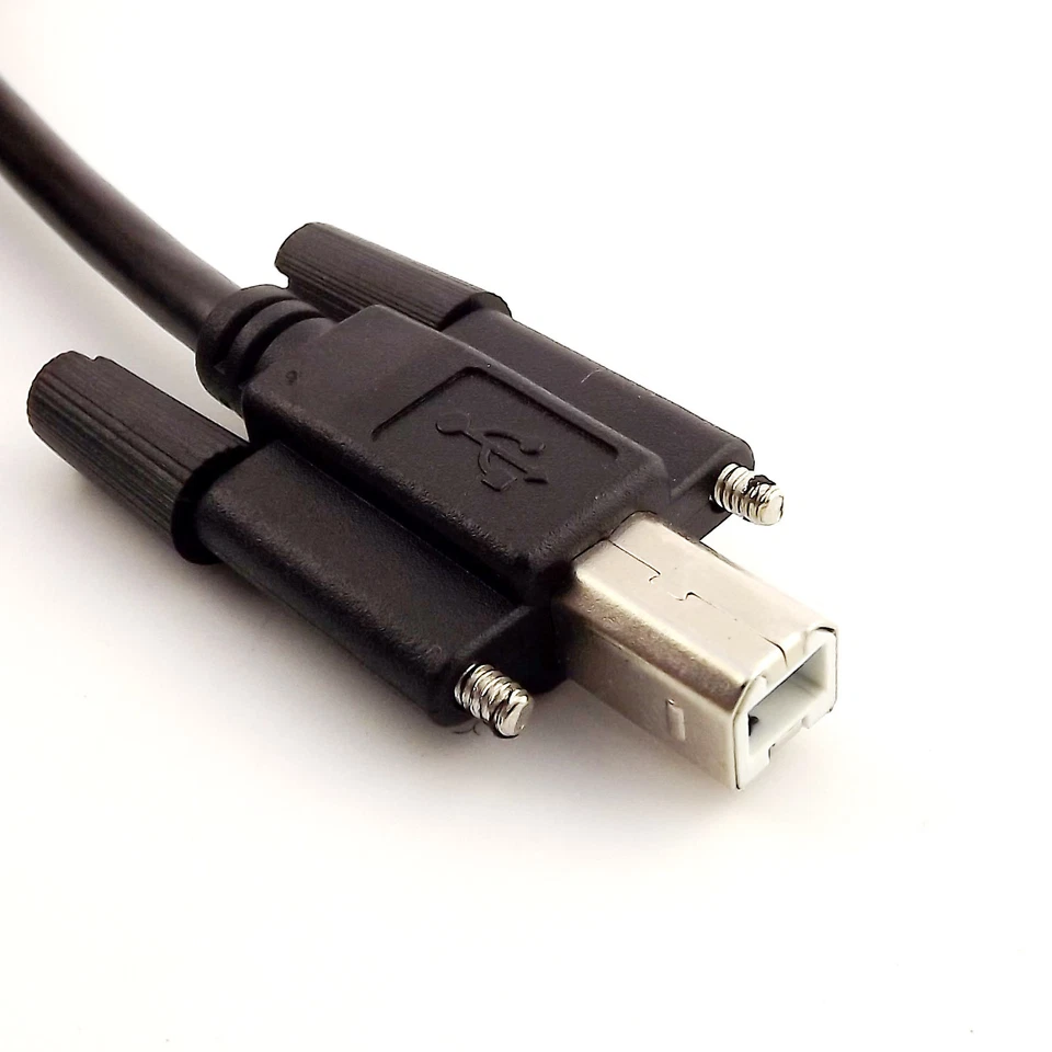 5x 10FT USB 2.0 A Male to B Male Data Cable with Screw Printer Panel Mount Cable - Image 4 of 4