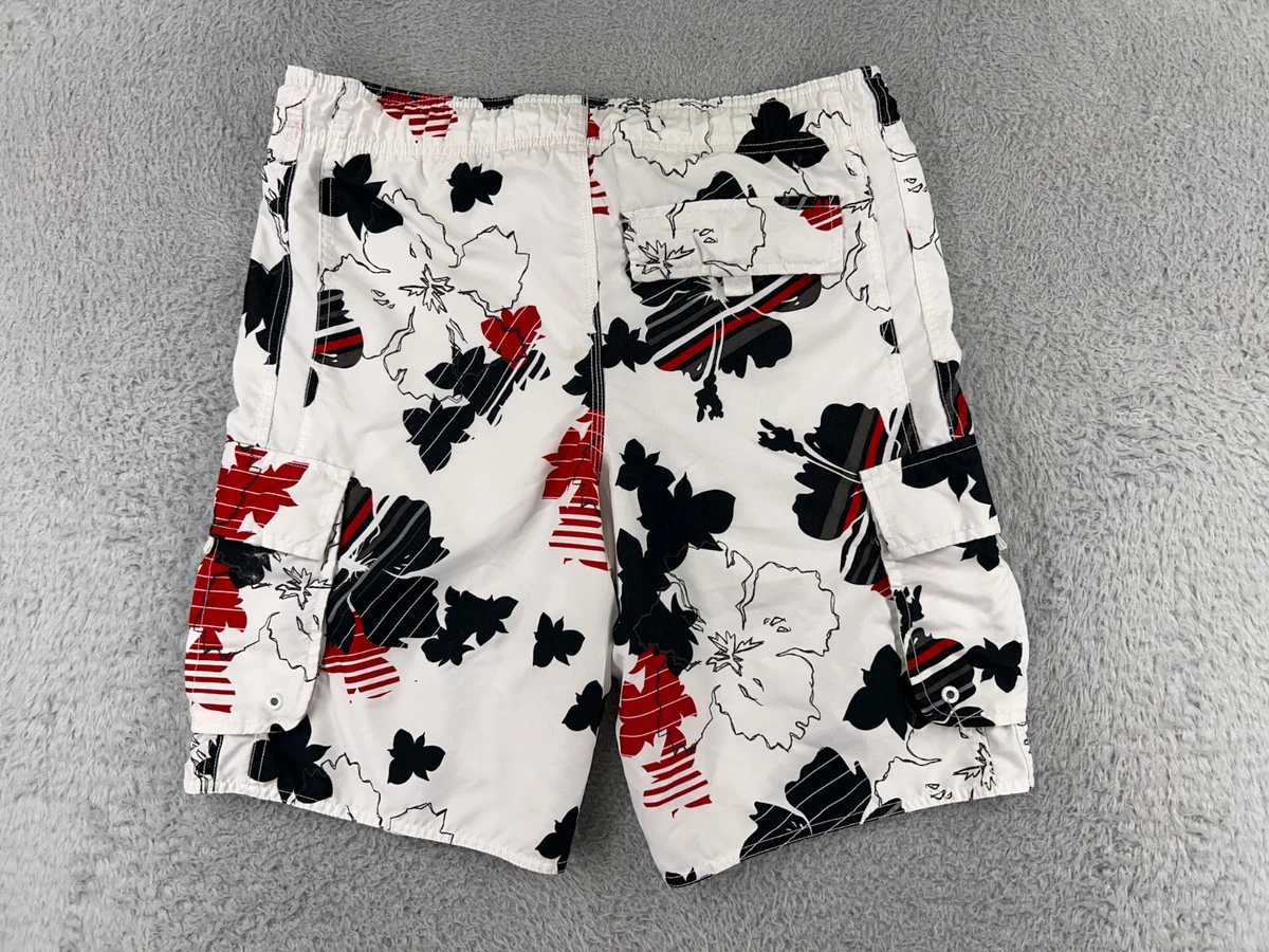Black and sales white board shorts