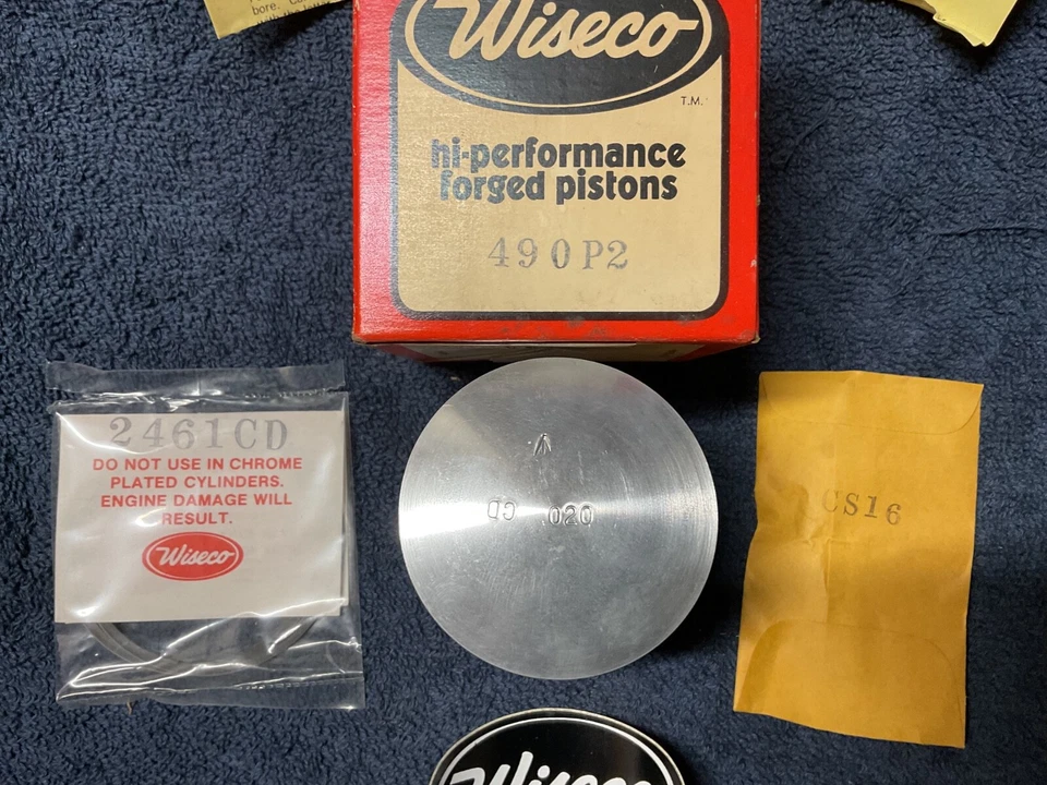 Kit de pistón Wiseco 490P2 +020 1980-1984 Suzuki 175 PE moto de cross Foto 2 de 3