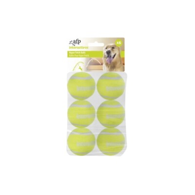 AFP Interactives Super Bounce Tennis Ball 6er-Pack für Fetch´n Treat Spiel Hund