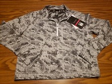 NWT 78 Spyder Women's Half Zip Mock Neck Top Act Pullover Camo Silver Shirt