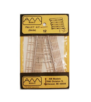 AM Models Pallet Kit (skids), 12 Pack, NOS HO Scale Parts